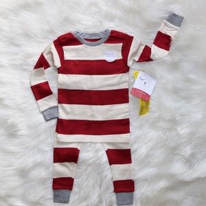 Burt’s Bees Rugby Stripe Organic Holiday Pajama.